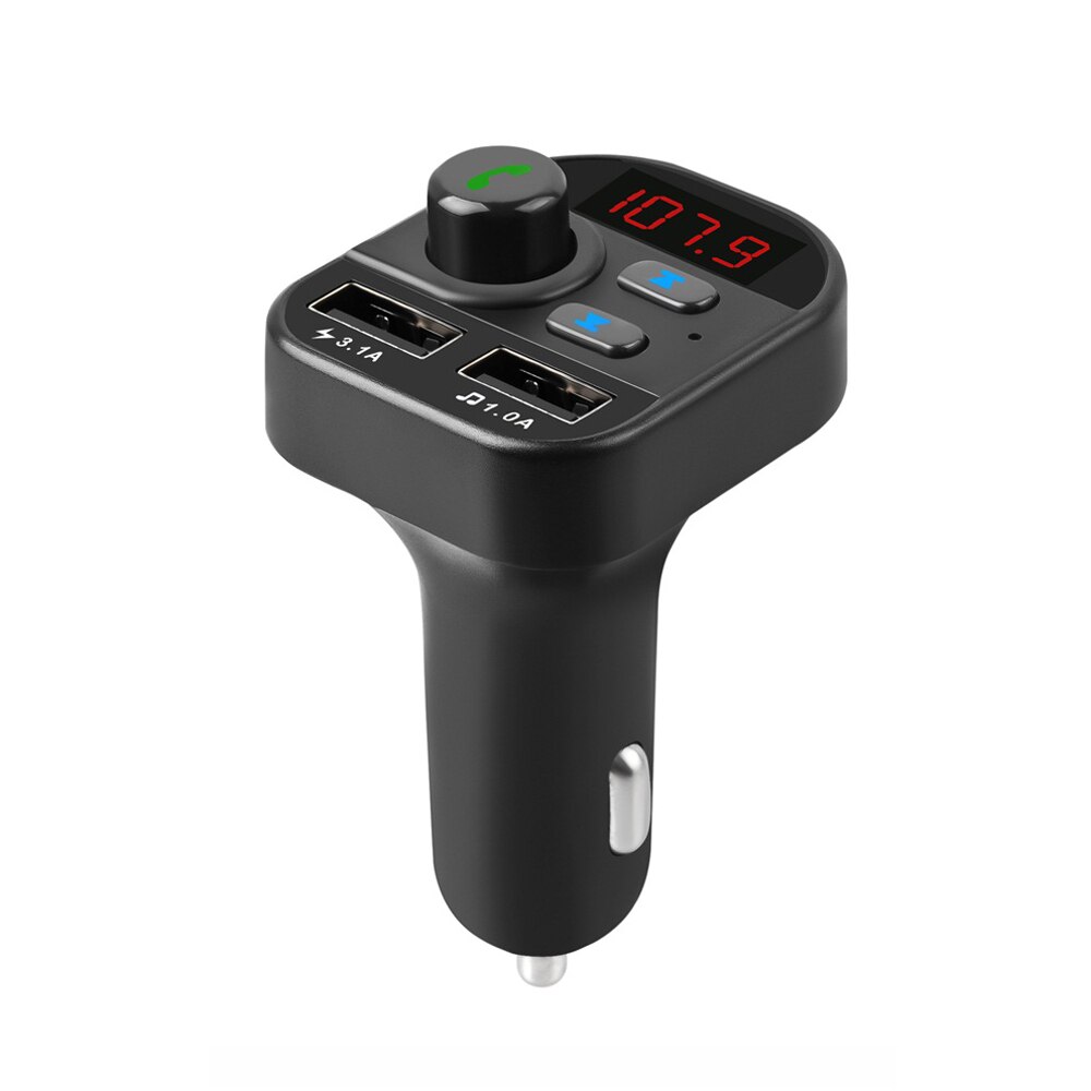 1 PC Bluetooth 5.0 Car FM Transmitter MP3 Player Wireless Hands free Radio Adapter Car Kit USB Charger Car Accessories: Default Title