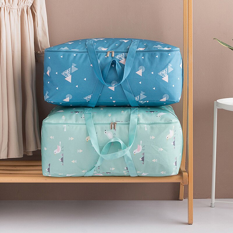 Sacs de rangement pliables pour vêtements, couverture imprimée, sacs de rangement pliables pour couettes, couettes, sacs anti-poussière, placard de voyage, organisateur résistant à l'humidité