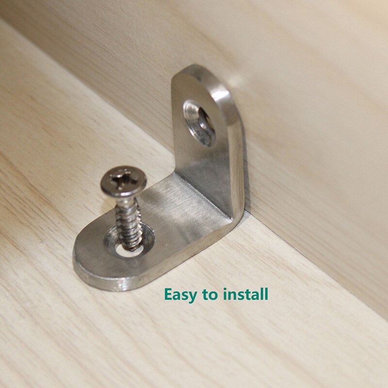 6Pack L Bracket Corner Bracket,Stainless Steel Corner Brace Joint Fastener Shelf Support,90Degree Angle Bracket