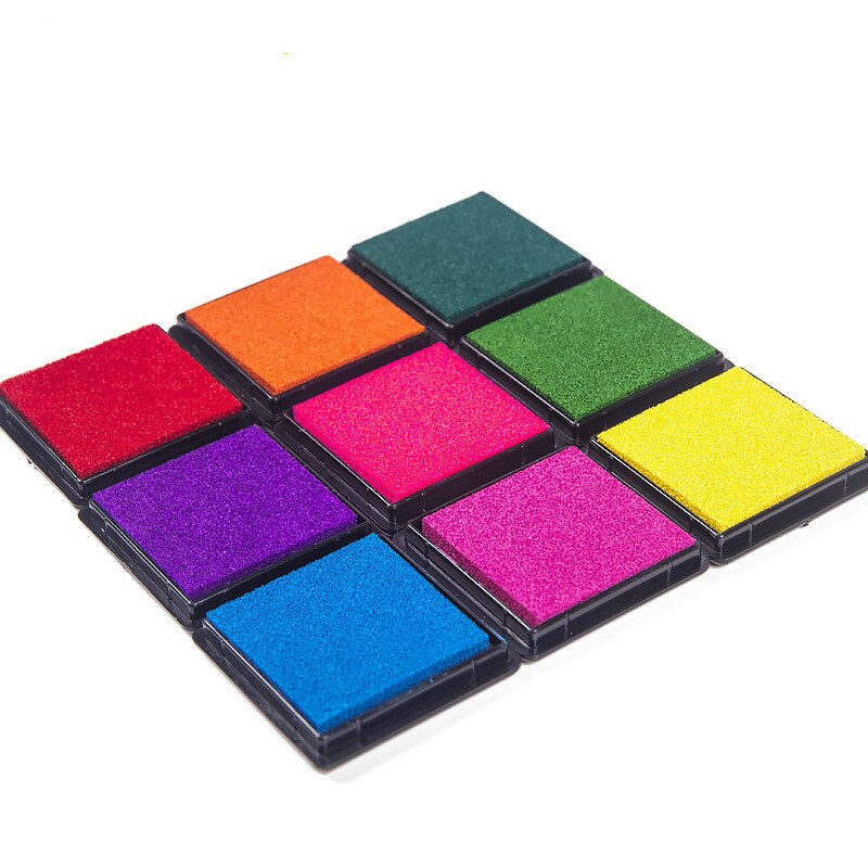 12 farben Nette Inkpad Handwerk Öl Basierend DIY Tinte Pads für Schwamm Briefmarken Stoff Scrapbooking Decor Fingerprint Dichtung Stempel Pad