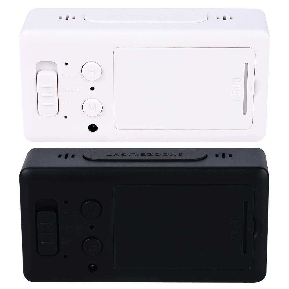 Digital spejl led display alarm ur elektronisk tid temperatur kalender tabel alarm ur usb opladning studerende skrivebordsure