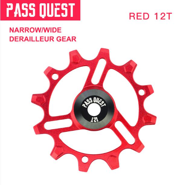 PASS QUEST 12T MTB Bike bearing jockey wheels Mountain Aluminum bicycle rear derailleur pulleys For9-12 speed rear Derailleur