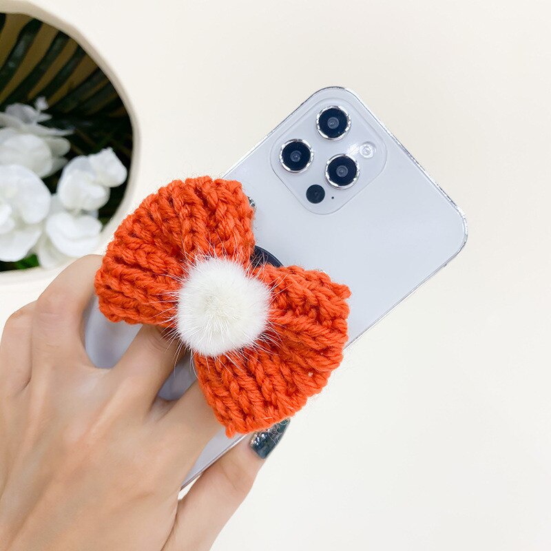 Support de téléphone portable de couleur unie, arc Girly, Support pour IPhone Samsung, bandeau pliable