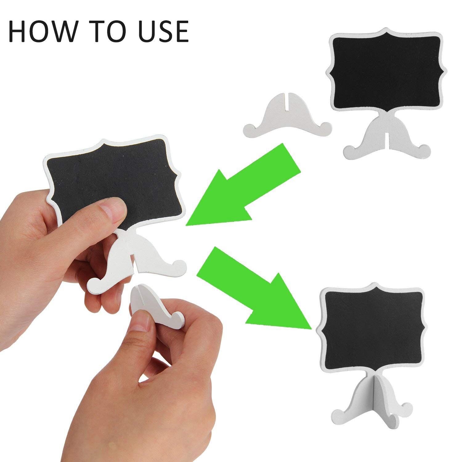 Set of 20 Mini Chalkboard- Small Blackboard for Catering Supplies, Food Labels, Party Decorations, Table Numbers for Wedding a