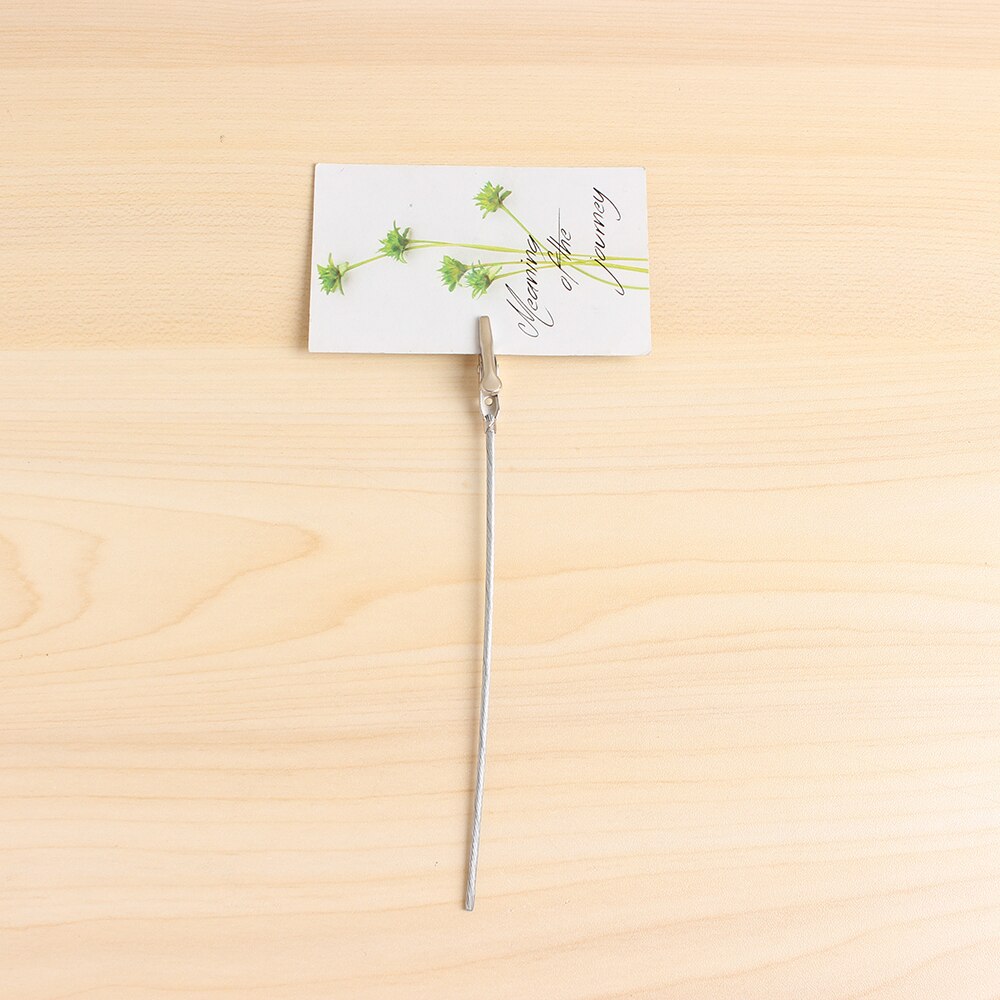 10pcs Metal Wire Alligator Clamp Long-Tailed Alligator Iron Clip Clasp for DIY Card Photo Memo Clip Holder Place Card Holder