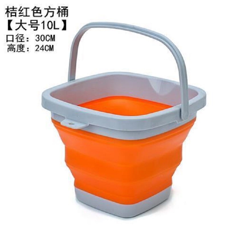 10L Siliconen Emmer Vissen Opvouwbare Vierkante Emmer Wasstraat Outdoor Vissen Levert Badkamer Keuken Kamp Emmer