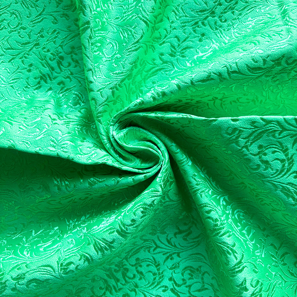 tarwe bloemen stijl damast zijde satijn brokaat jacquard stof kostuum bekleding meubilair gordijn kleding materiaal: 6 Yards / Licht Groen