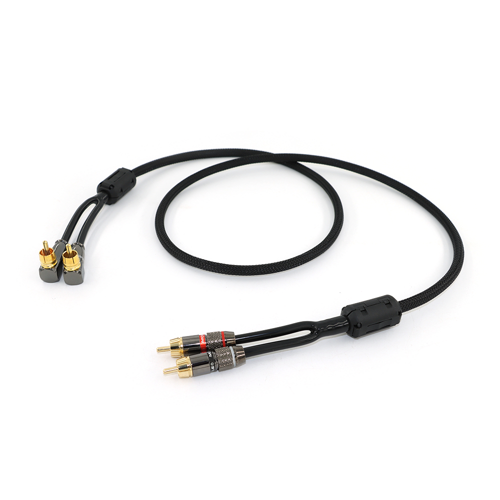 Cable RCA de enchufe para amplificador de potencia de audio CD y altavoz de audio, cables de línea de audio hifi, sistema de amplificador