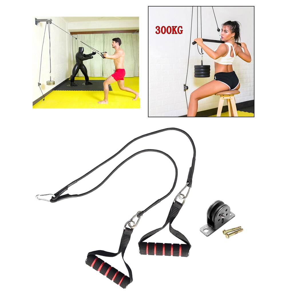 Fixed Pulley Block 661lbs Training Rope 330lbs DIY Pulleys Cable Machine Lifting