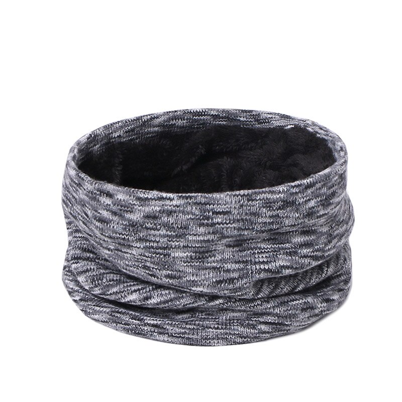 Winter Hat Scarf Gloves Set Solid Color Women Men Beanie Hats Warm Outdoor Knit Windproof Hat Hedging Cap With Lining Hats Bonet: Scarf C