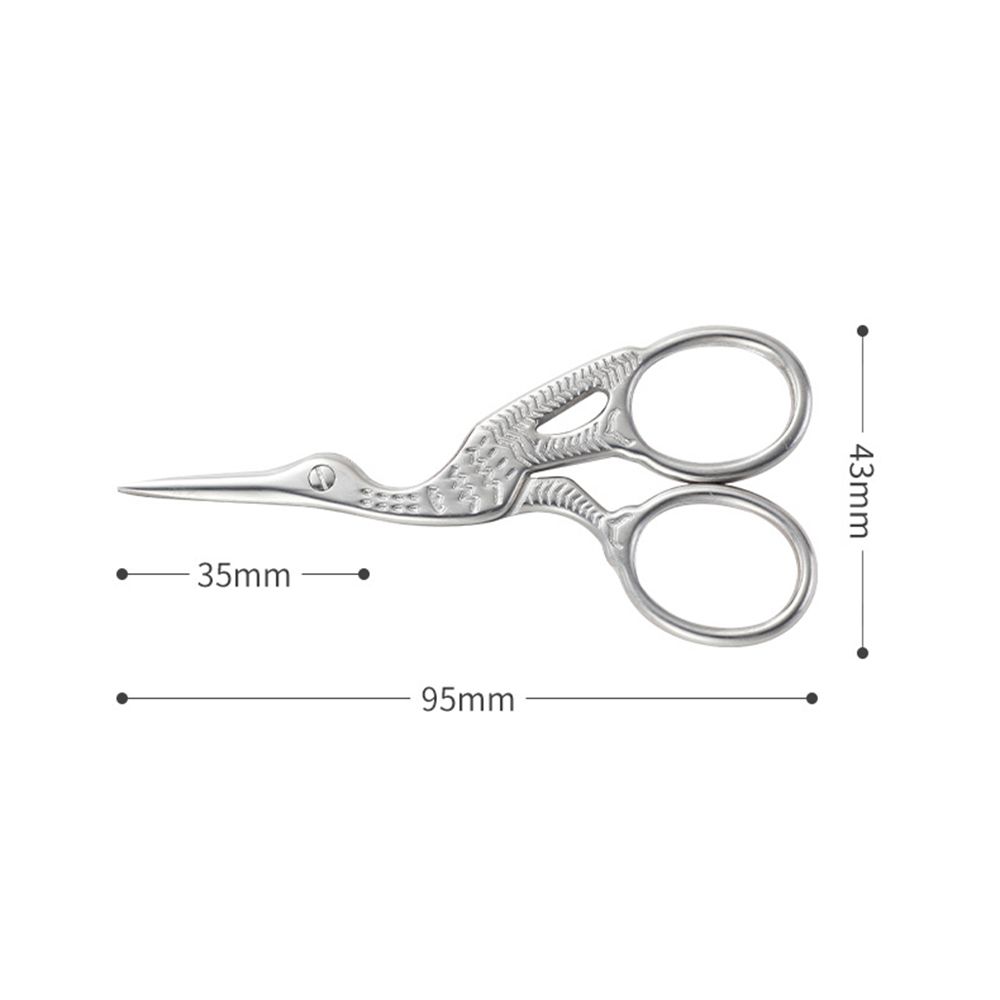 Tijeras de cejas puntiagudas con patrón de pájaro, recortadoras de cejas de acero inoxidable degradado, accesorios de maquillaje de alto nivel
