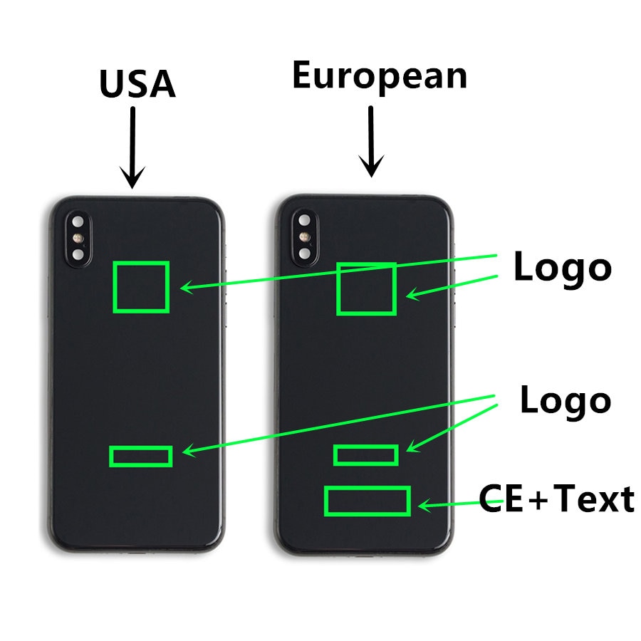 Terug Glas Met Grote Camera Gat Voor Iphone X Xs Xs Max Terug Batterij Deur Glass Cover Vervanging Reparatie, ruimte Grijs Wit Goud