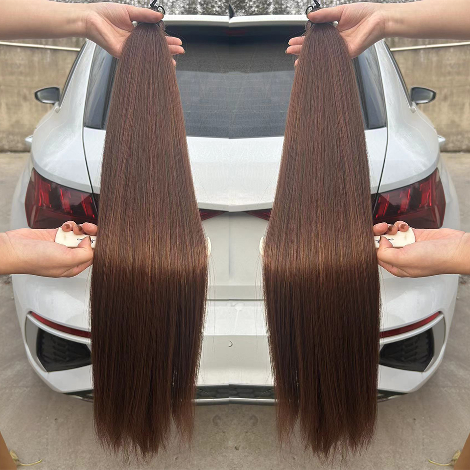 Gerade Pony Haar Bündel Häkeln Zöpfe Haar Synthetische Flechten Haar Ombre Braun Weiche Häkeln Haar Erweiterungen: P1b/30