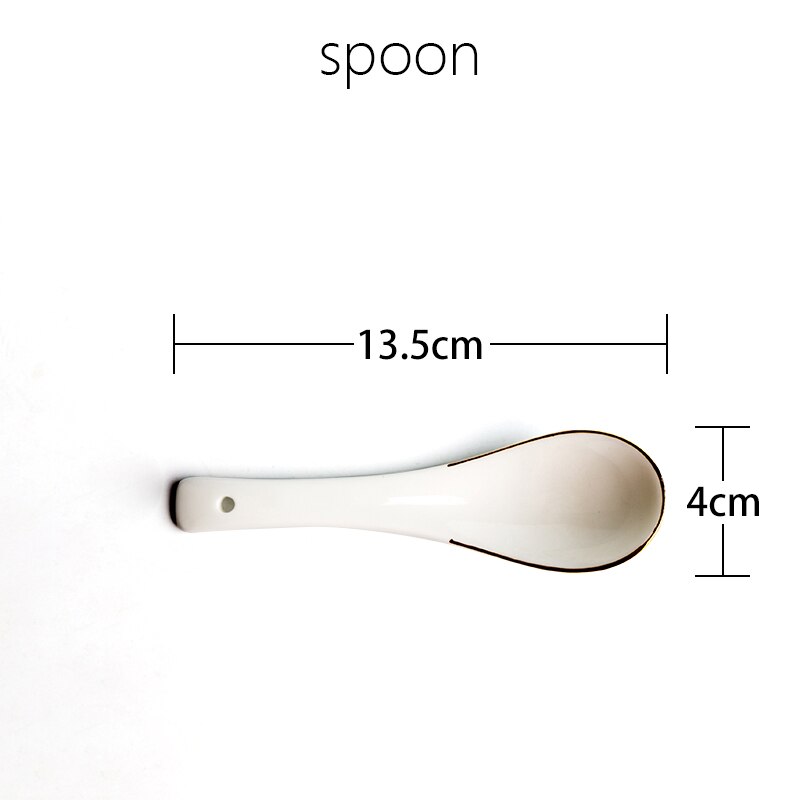 10 & 8 & 4 inch, real bone china dinner plate set, white porcelain plate, dishes for restaurant, white porcelain tray: spoon