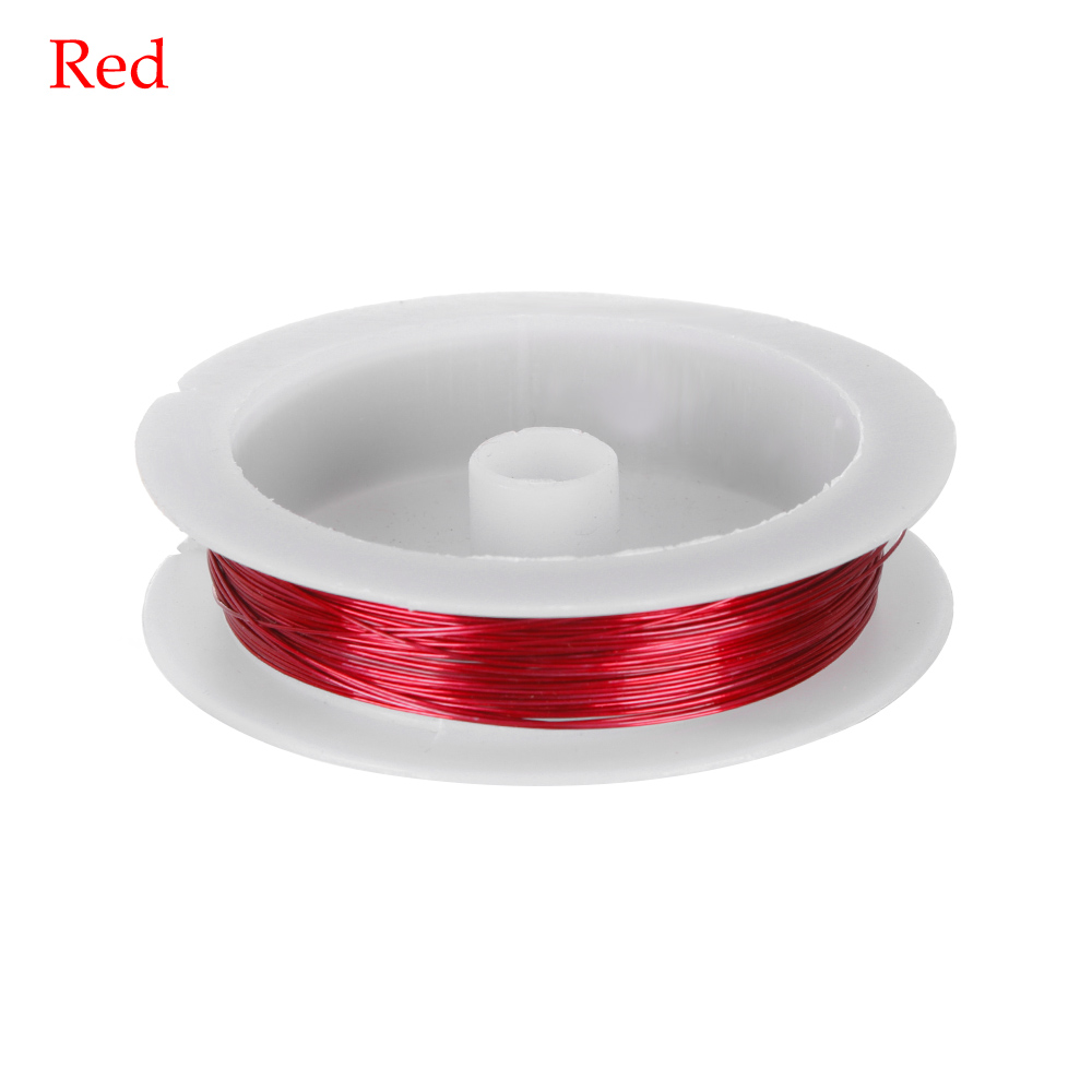 10m/Roll Iron Craft Wire 0.5mm Spool Soft DIY String Jewelry Craft Metal Wire for DIY Decorative Artificial Flower Wreaths Decor: red