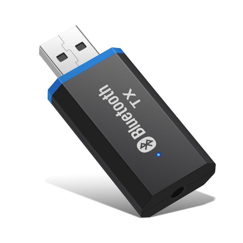 Sans fil USB Bluetooth 5.0 adaptateur émetteur 3.5mm câble AUX, prise casque stéréo haut-parleur Bluetooth pour ordinateur TV