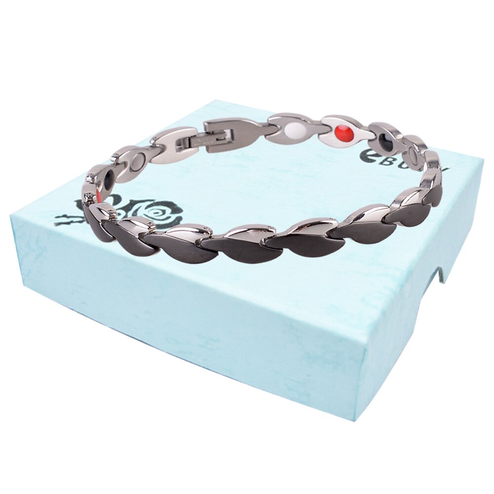 EBUTY – Bracelet à breloques énergétique pour femmes, bijoux à la , populaire, 4 éléments avec boîte