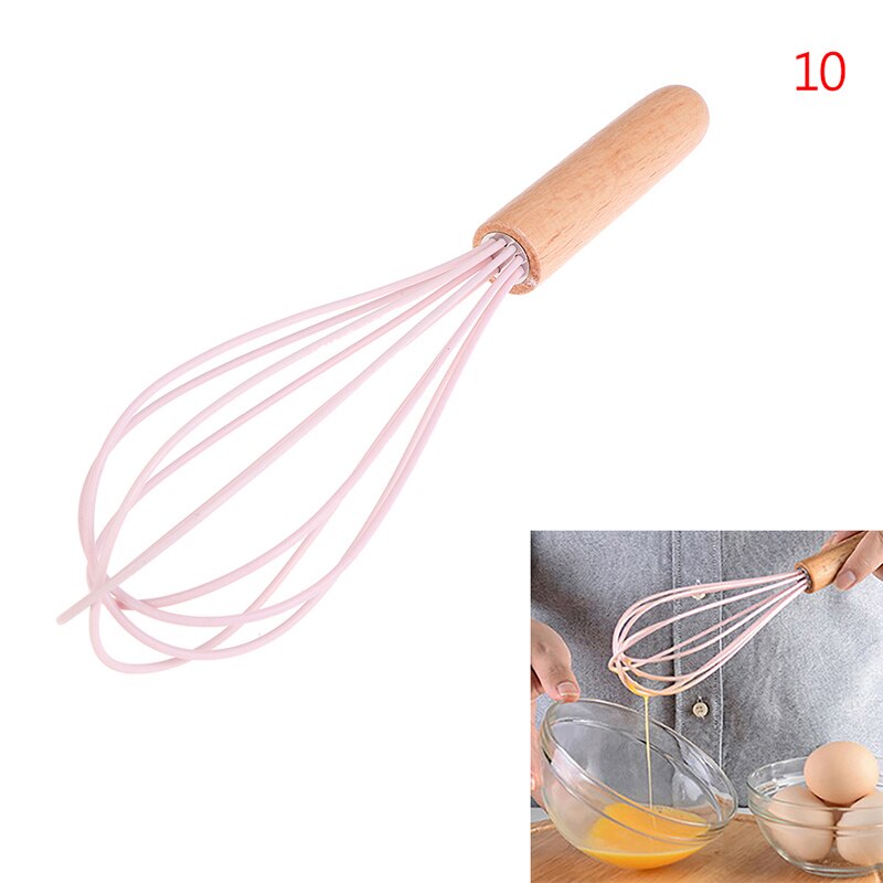 Food-Grade Non-Toxic Silicone Cooking Utensils Set Non-Stick Spatula Shovel Wooden Handle Cooking Tools Set: 10