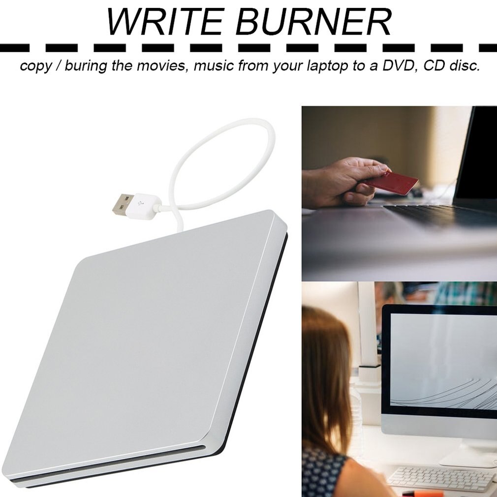 Emplacement externe dans le graveur de DVD USB 2.0 DVD-RW pilote lecteur optique DVD lecteur de graveur Superdrive pour Apple MacBook Air jouant de la musique