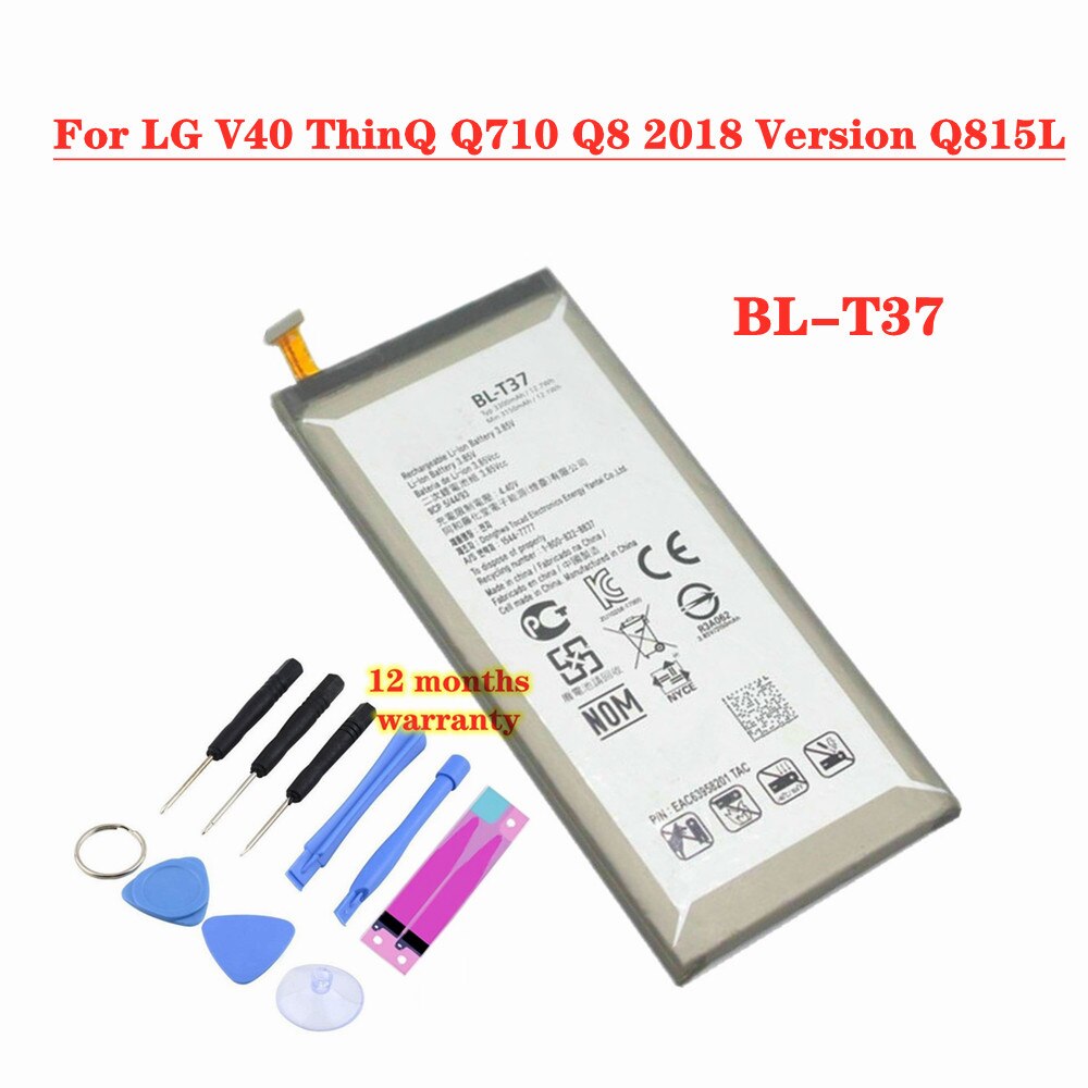 Battery For LG V10 V20 V30 V40 V50 G7 ThinQ G3 G4 G5 K7 K8 K10 K20 Plus Leon Tribute 2 5 Optimus LTE 3 L7 2 F3 F5 Google 2: BL-T37