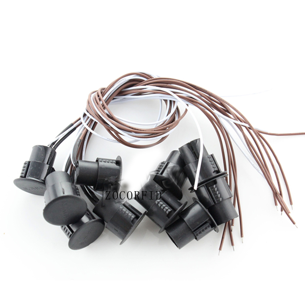 Interruptor Magnético de contacto con cable para puerta, sensor de puerta, interruptor de alarma para sistema de alarma de seguridad, tipo NC
