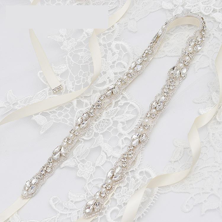 Kristallen riem, trouwriemen, bling bling, luxe strass riem, parel riem, jurk accessoires