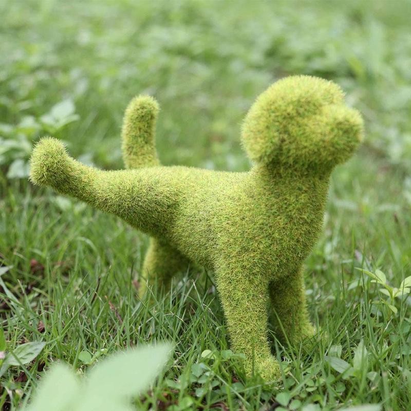 Statue de chien topiaire décoratif, sculpture de chien, décoration d&#39;eau, décoration de jardin pour animaux de compagnie, ornement de pelouse