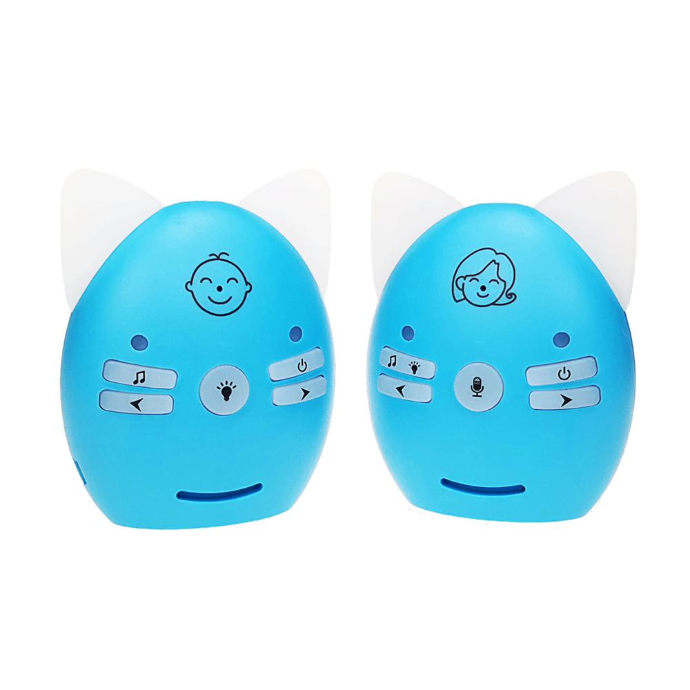 V30 Radio Babyfoon 2.4Ghz Digitale Babyfoon 2 Weg Talk Ir Nachtlampje Slaapliedjes Walkie Talkie 3 Kleuren vox-Modus: Blue