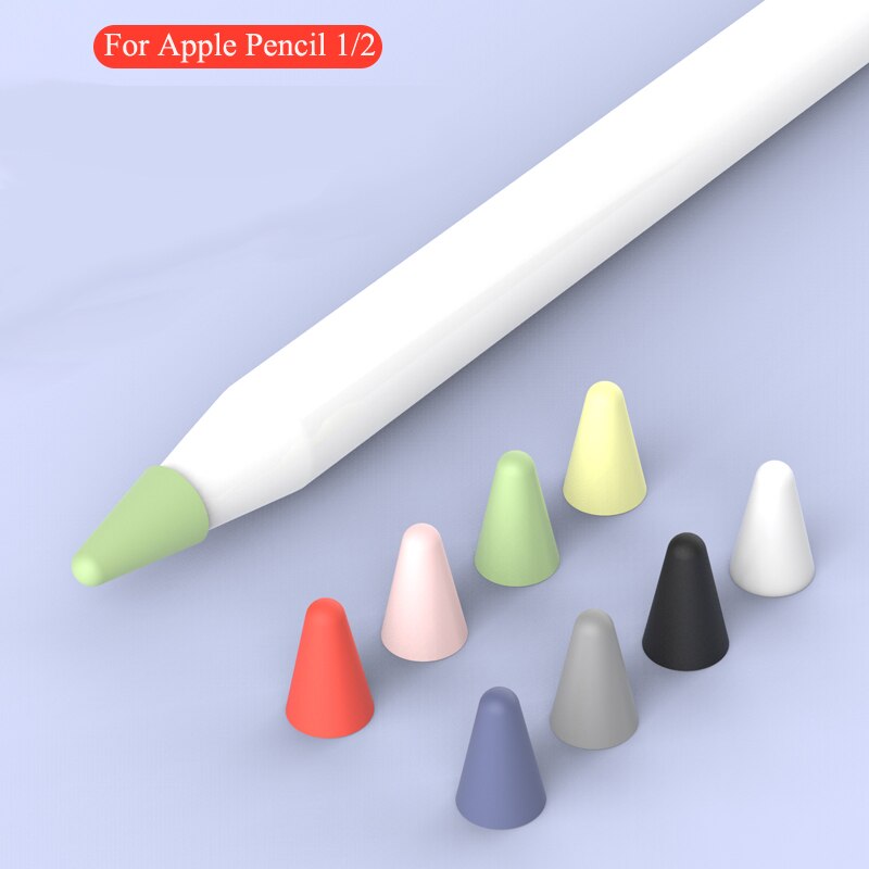 Pencil Tip Cover For Apple Pencil 2 1 Generation Nib Case Cover 8PCS Mute Silicone Cover Skin Screen Protector For Apple Pencil