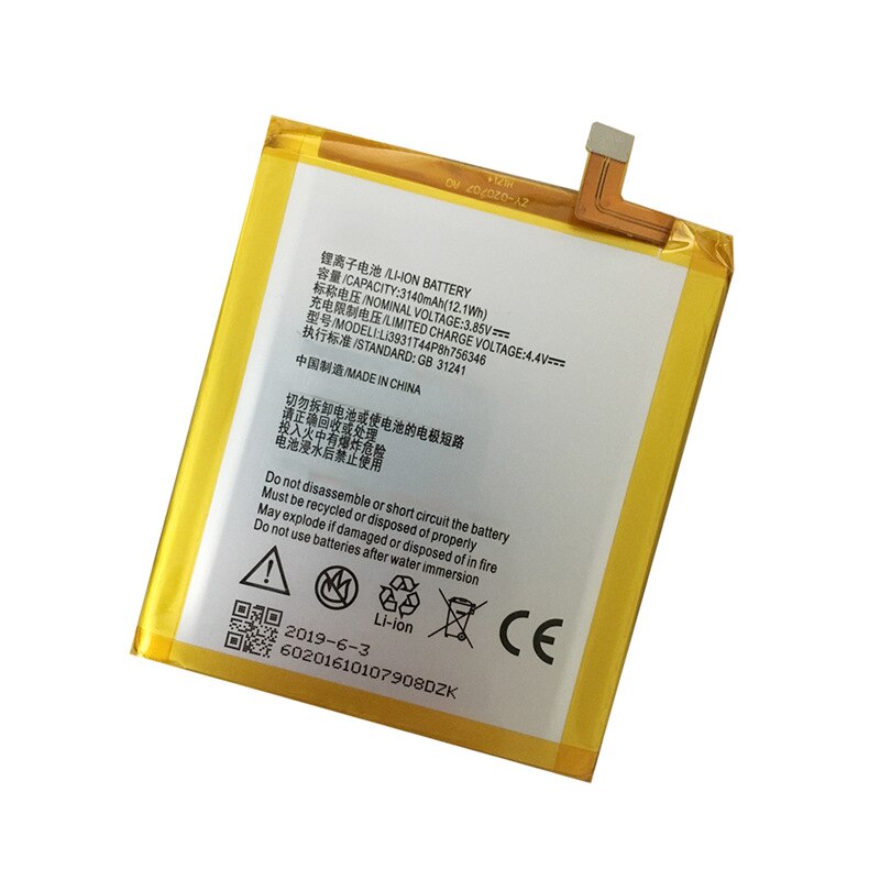 Vervanging LI3931T44P8H756346 Ingebouwde Slimme Telefoon Batterij Voor Zte Axon 7 3.85V 3140Mah 5.5Inch A2017 Batterijen met Gereedschap