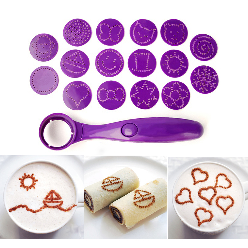 Magic Spice Lepel Eten Decorating Gereedschap 16 Verschillende Beelden Decor Koffie Cake Voedingsmiddelen Piping Lepels Funning Keuken
