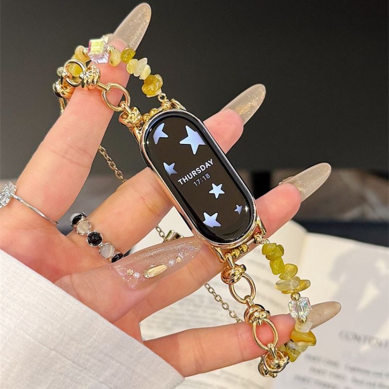 Natural gravel strap suitable for Xiaomi Band 8 Pro/9Pro，8/8NFC/9/9NFC/10/10NFC，For Mi band 3/4/5/6/7， For Redmi Watch4/Watch5