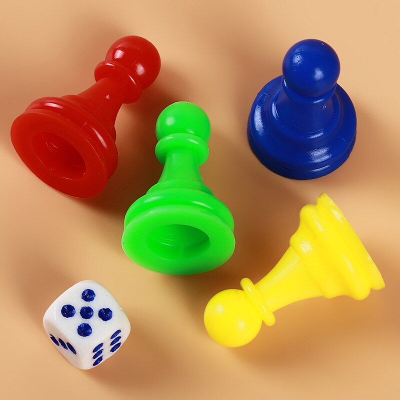 5Pcs Plastic Schaakstukken Schaken Stuks Spel Dobbelstenen Voor Kinderen Kinderen Spelen Games Speelgoed
