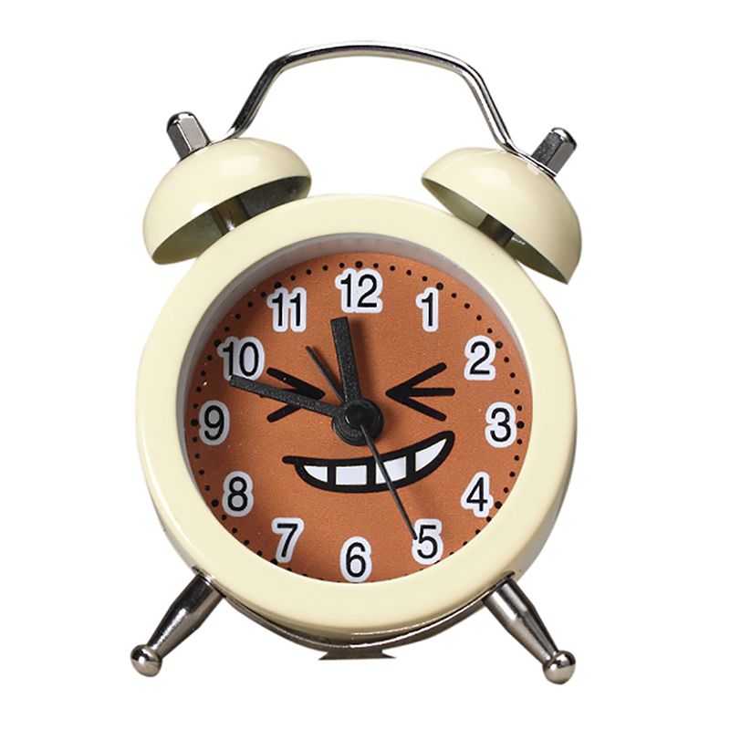 Popular Clock Small Bed Alarm Clocks Cute Mini Metal Small Alarm Clock Desk Alarm Clock Lovely Toy For Bedroom Home: A