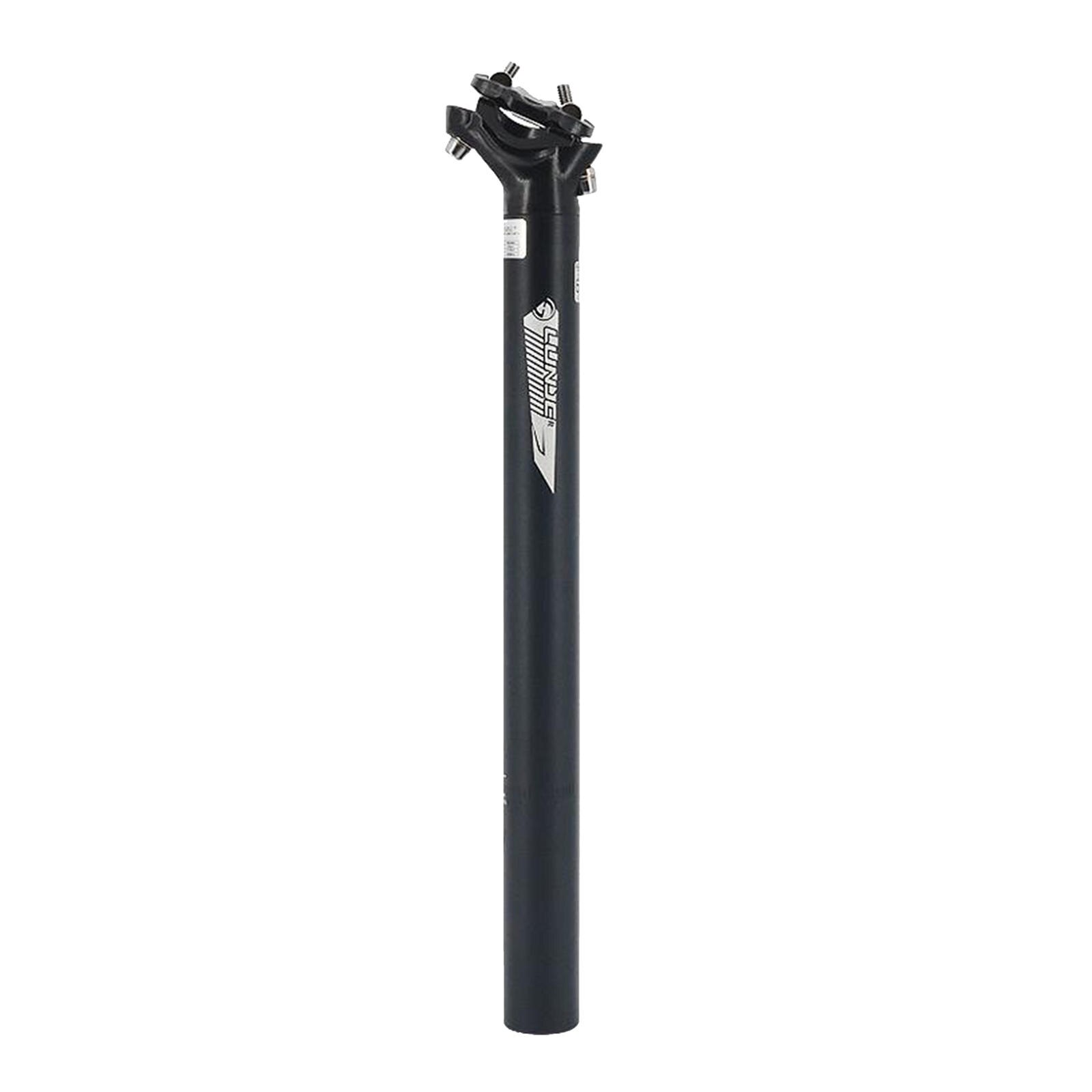 Amortiguador de tija de sillín de aluminio, poste de asiento para bicicleta de montaña, 27,2, 30,9, 31,6x400mm: Black 31.6 400mm