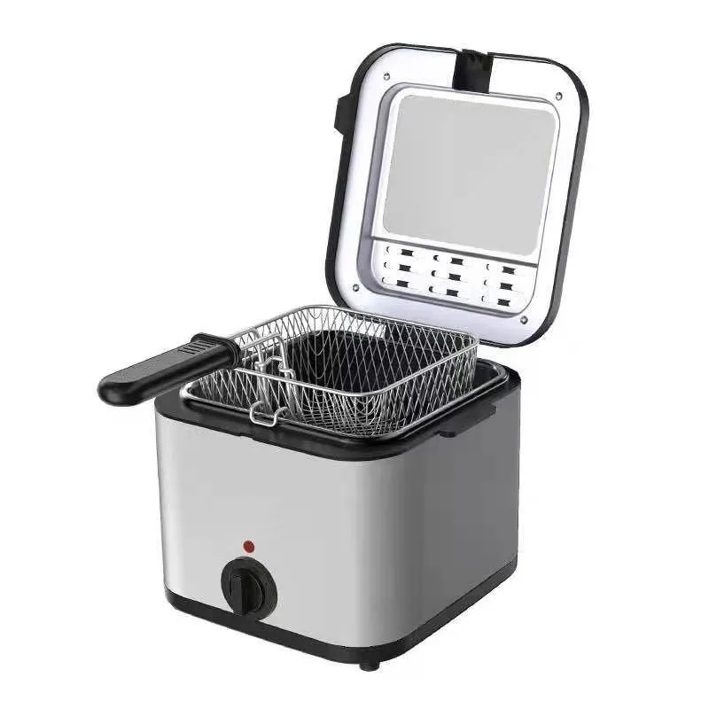 2,5L elektrische friteuse olieoven met grote capaciteit aanrecht commerciële friteuse voor straatverkopers gebakken kip frietpot EU / VS