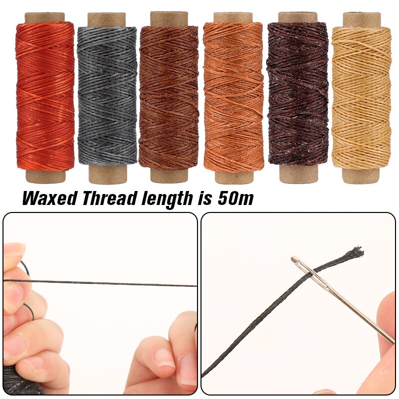 Kaobuy 12 Kleuren Gewaxt Draad Lederen Naaien Waxed Thread Voor Lederen Waxkoord Voor Leer Craft Hand Stiksels Draad