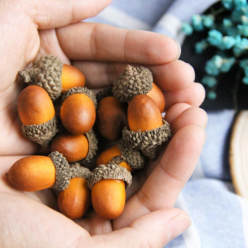 Kerst Decoratie Schuim Pine Cone 20pcs 3cm Mini Kunstmatige Fruit Eikels Bessen Bruiloft Kerstboom Decor Kerst Voelde