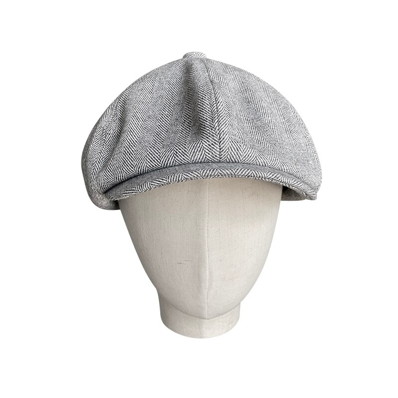 Big Large Newsboy Cap Men's Retro Herringbone Cotton 8 Panel Hat Casual Baker Boy Caps Gatsby Hat Boina Beret for Male BJM55