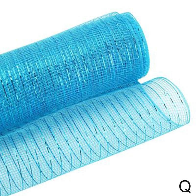 Mesh Ribbon Home Wedding Decor Poly Mesh Ribbon With Metallic Foil Each Roll For Wreaths Swags Bows Wrapping And Decorating: Q