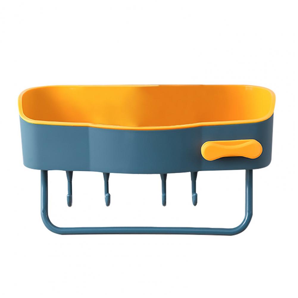 Shower Caddy Rounded Edge Space Saver Removable Hook Traceless Tray Bathroom Organizer Bathroom Shelf for Dorm: Atrovirens