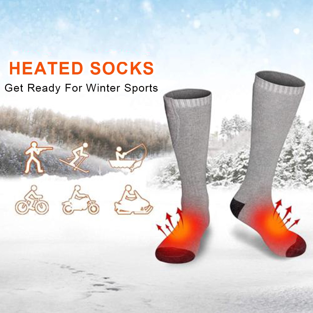 Wiederaufladbare Elektrische Heizung Warme Socken Einstellbare Temperatur Lithium-Batterie Infrarot Sport Socken Für Unisex Fuß Wärmer