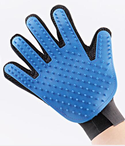 5 farben Handschuh Für Katzen Hunde Pflege Kämme Pet Haar Entferner Haarbürste Für Kleine Medium Große Tiere Liefert Pet Accessoies: Left Hand / Blau