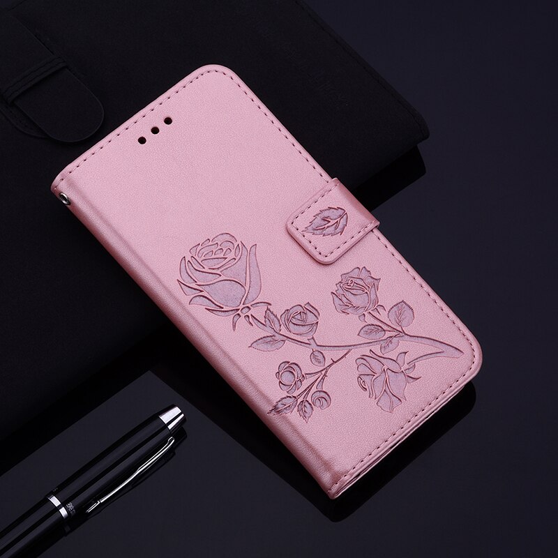 on For Xiaomi Redmi 9A Case Leather Flip Phone Case for Xiaomi Redmi 9AT 9 AT Cover For Redmi9A 9 A Wallet Card Slots Coque: Xiaomi Redmi 9A / Rose Gold