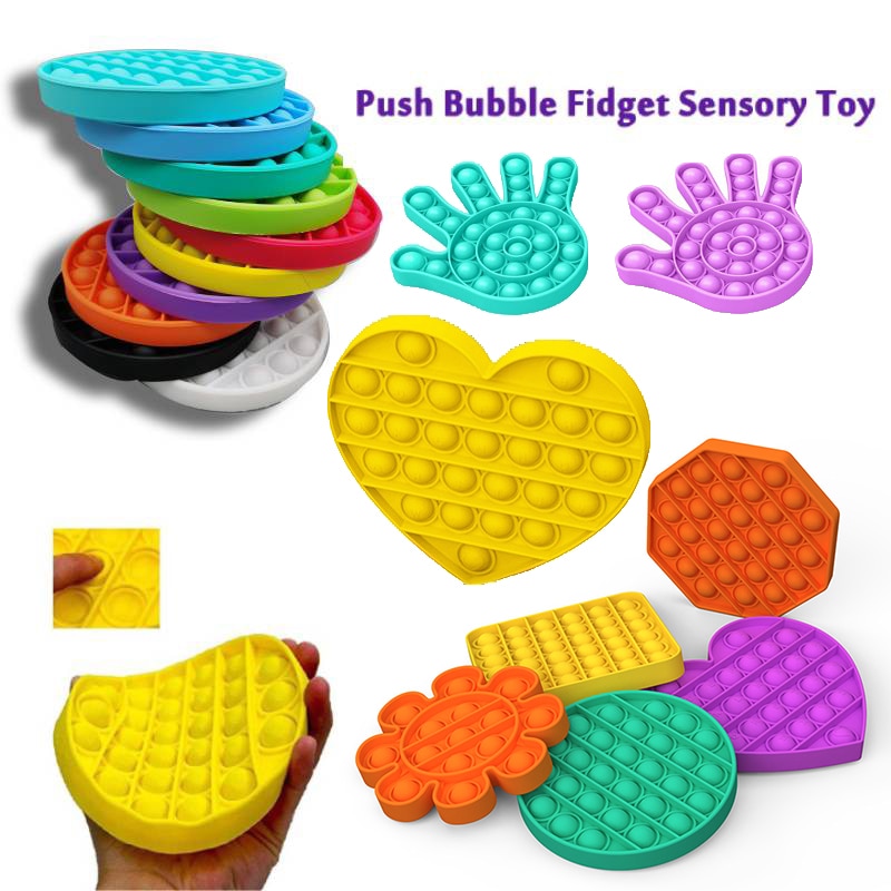 Antistress Toys Bubble Popping Game Push Fidget Sensory Toy Funny Adult Kids Reliver Stress Toys Silicone Autism Special Needs