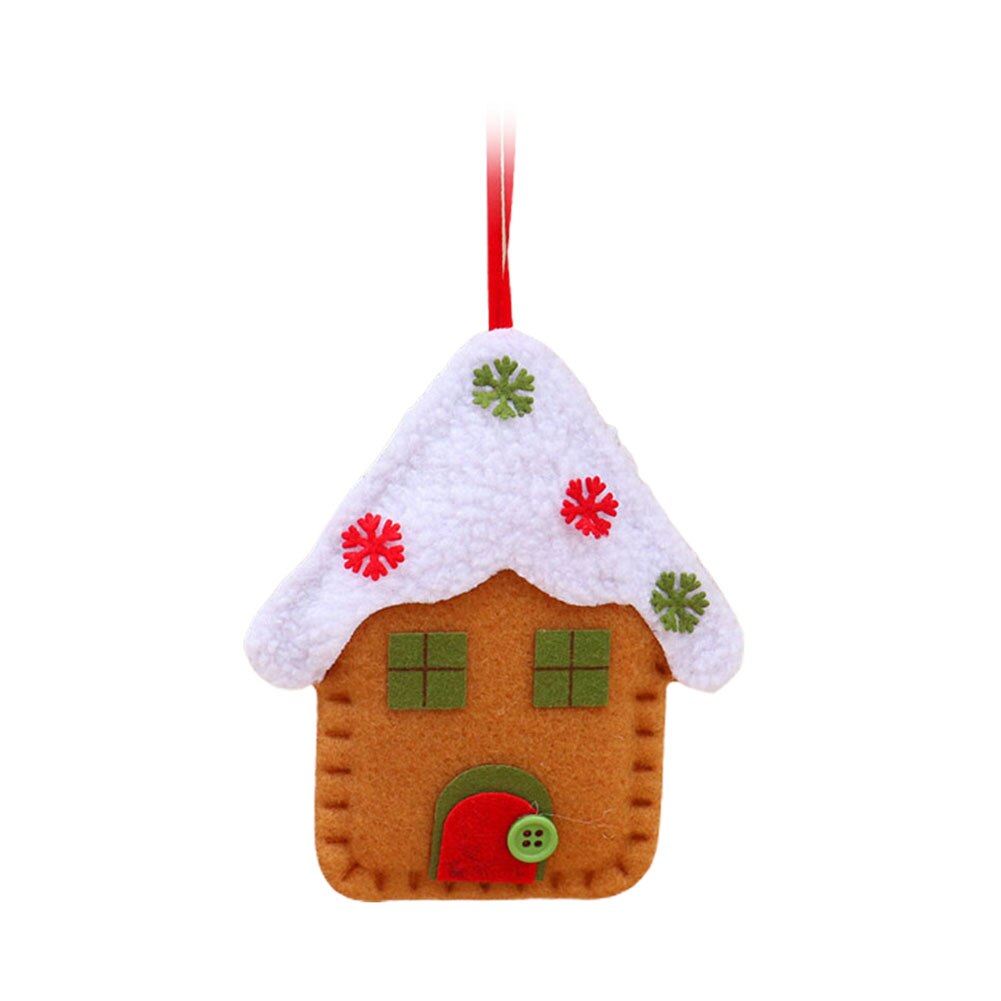 Cute Felt Snowman Santa Claus Christmas Tree Decorations Hanging Pendant Deer Craft Ornament Christmas Decorations Year: Yellow House
