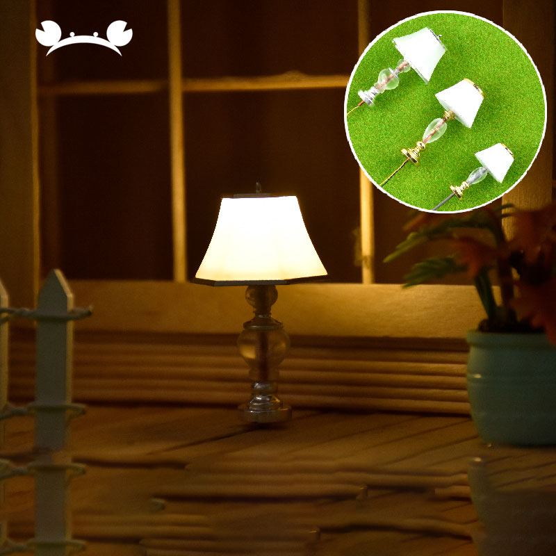 2 stuks 1/20 1/25 Schaal Modelspoor Tafel licht Lamp model Bureaulampen Model Lichten Building model materiaal Poppenhuis meubels