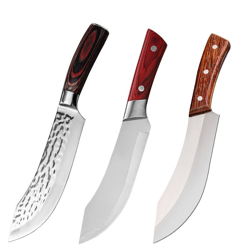 Chef&#39;s Knife Stainless Steel Boning Knife Kitchen Knife Handmade Cleaver Kitchen Knives Set Kitchen Cooking Tool: Chef Knife A-B-D