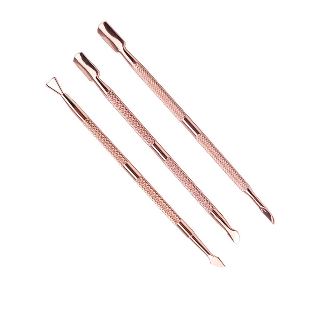 Diozo Cuticle Pusher Set Nail Care Cleaner Manicure Pedicure Tool Rose Gold Rvs Vinger Dode Huid Push: 17001018-0