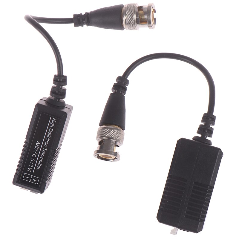 2 uds 300M de distancia UTP conector de vídeo Balun trenzado CCTV Balun pasivo transceptores BNC Cable Cat5 CCTV adaptador